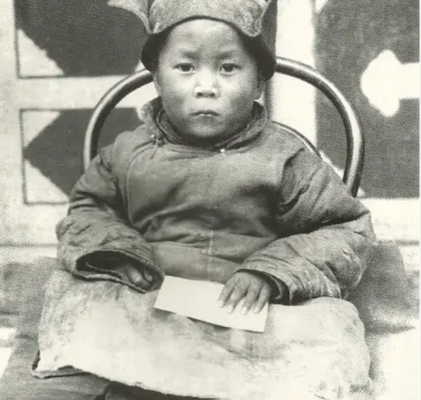 Childhood photo of the current Dalai Lama.
